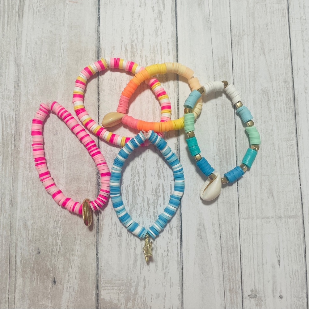 Handmade clay bead bracelets